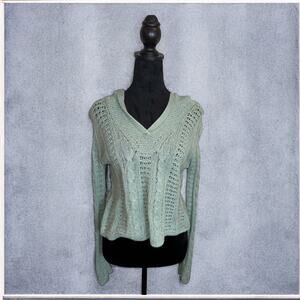 Vintage Y2K Anthropologie Sleeping On Snow Wool Blend Loose Knit Hoodie Medium
